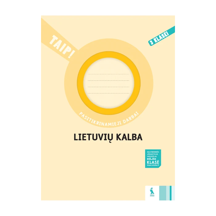 KNYGA Šviesa Lietuvių kalba. Pasitikrinamieji darbai 3 klasei (serija „TAIP!“)
