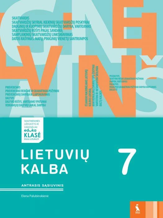 KNYGA Šviesa Lietuvių kalba. Pratybų sąsiuvinis 7 klasei, 2 dalis