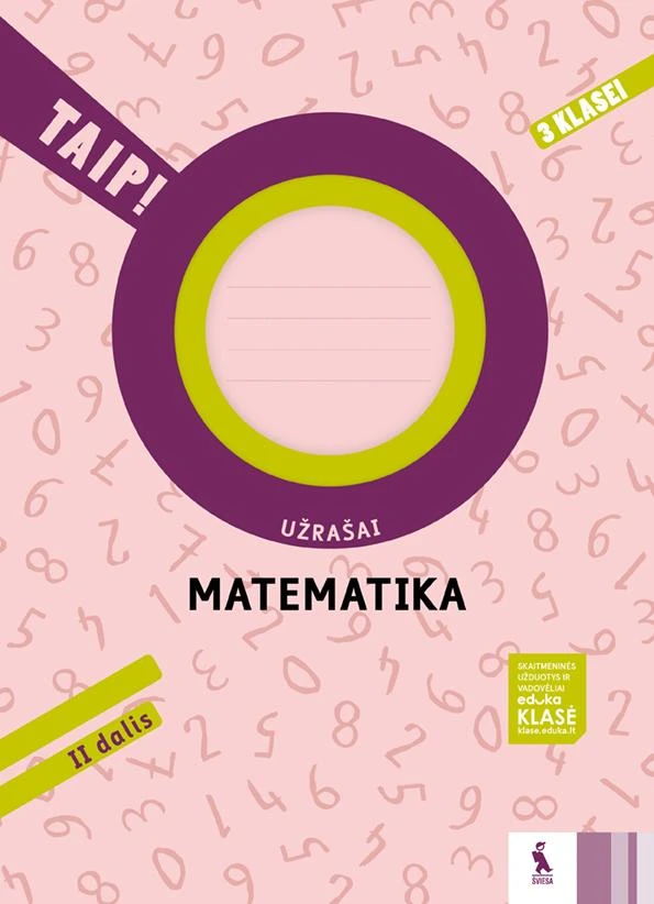 KNYGA Šviesa Matematika. Užrašai 3 klasei, 2 dalis (serija „TAIP!“)