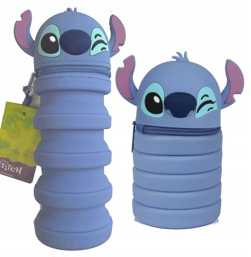 Mėlyna Pieštukinė-penalas Disney Mėlyna "STITCH", silikoninis, pailginamas