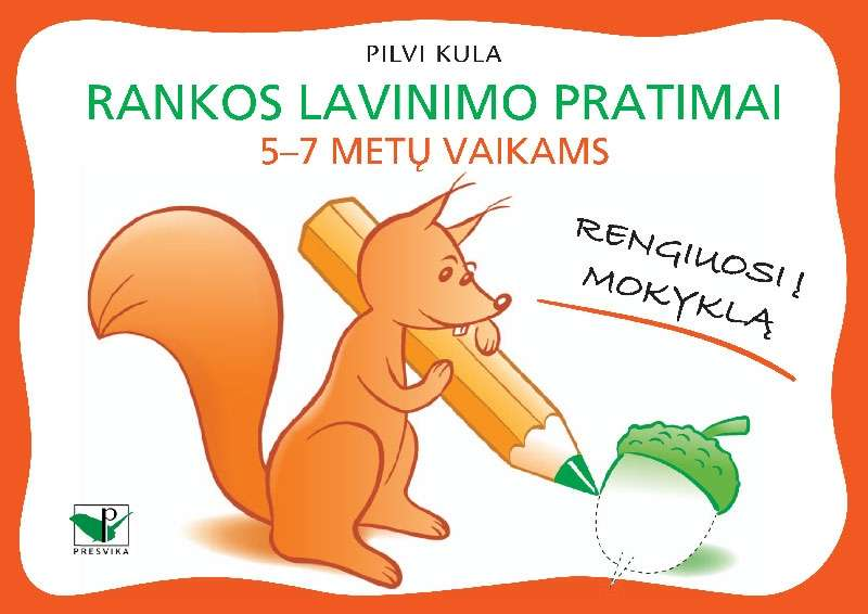 KNYGA Rankos lavinimo pratimai 5-7 m.vaikams. Rengiuosi į mokyklą