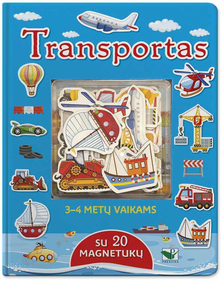 Knyga „Transportas“ su 20 magnetukų