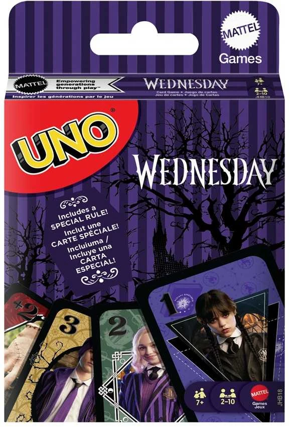 Mattel UNO kortos WEDNESDAY (JHB18)