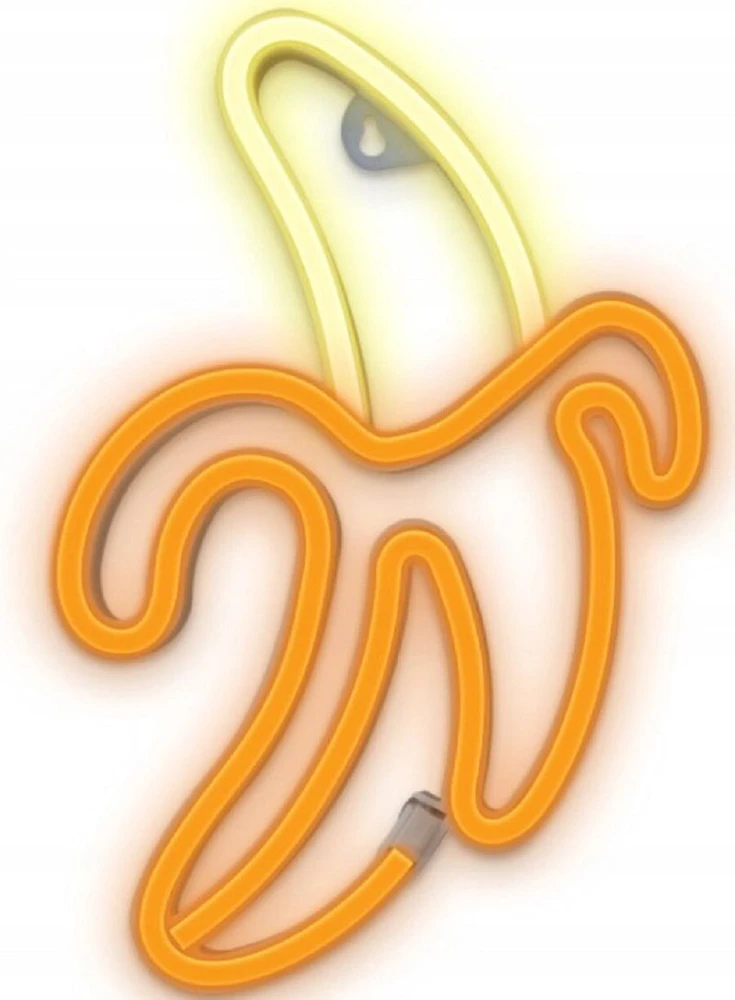 Neoninis LED šviestuvas BANANA baltas geltonas Bat + USB FLNE10 Forever Light