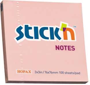 Stickxb4N Lipnūs lapeliai Stick´N 21148, 76x76mm, 100 lapelių, rožinės spalvos