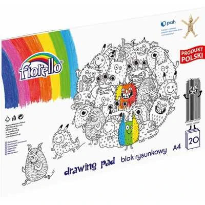 Piešimo albumas FIORELLO, A4, 20 lapų, 80gsm