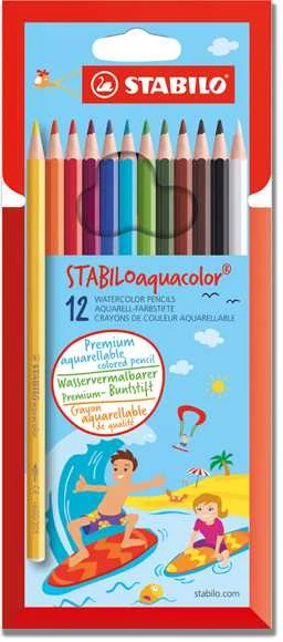 Stabilo Pieštukai spalvoti akvareliniai12vnt.
