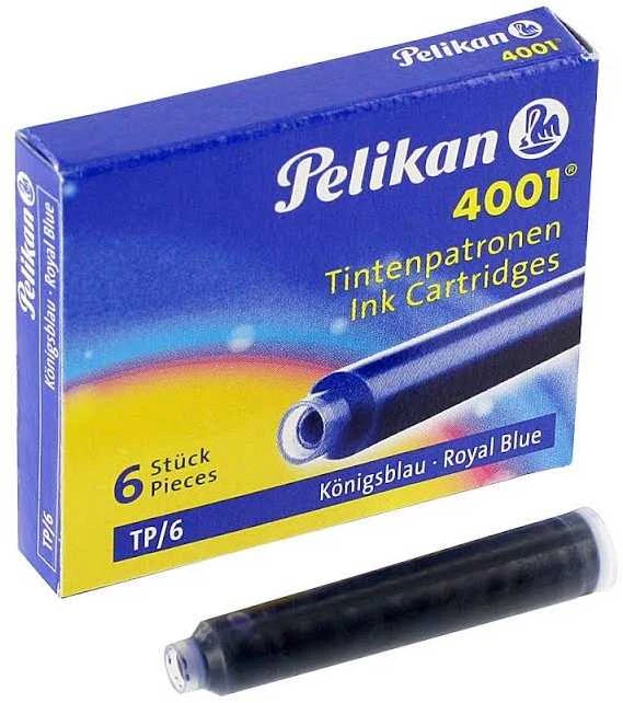 Rašalo kapsulės Pelikan TP/6, trumpos, mėlynos (6 vnt.) 1223-012