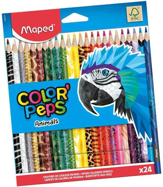 Maped Spalvotas pieštukas ColorPeps Animals 24vnt.