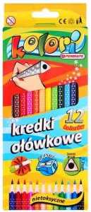 Spalvoti pieštukai 3-jų ribų 12 sp.+drožt. "Premium Kolori" PENMATE
