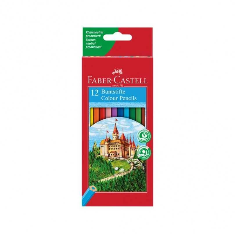 Spalvoti pieštukai Faber-Castell Castle, 12 spalvų