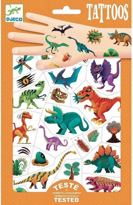Djeco Tatuiruotės - Dinozaurai (50+ tatuiruočių) ( DJ09598 )