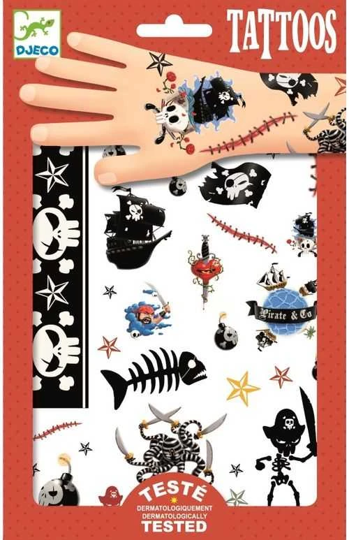 Djeco Tatuiruotės - Piratai (50+ tatuiruočių) ( DJ09584 )