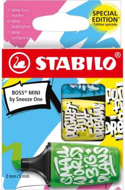 Stabilo Teksto žymekliai BOSS MINI by Snooze One 3 sp.
