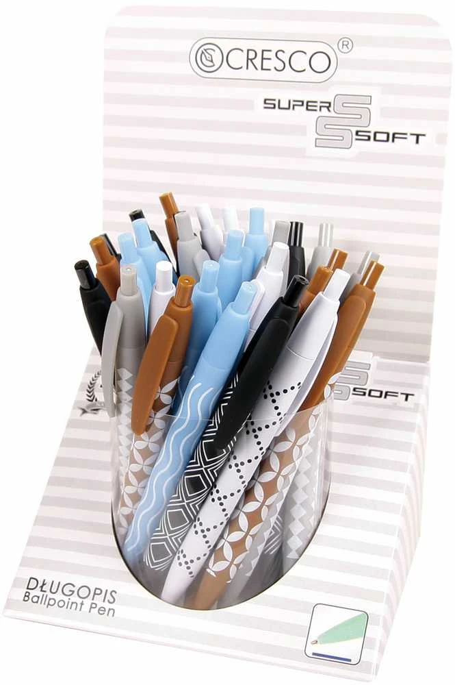 Sadpex Automatinis tušinukas SUPER SOFT ECO, Cresco, 1.0mm, mėlynos sp.