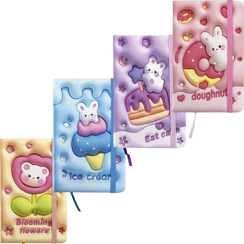 Užrašų knygelė HUNGRY RABBIT, Centrum, A6, 80 lapų, 77gsm, linija, kietu viršeliu, su skirtuku ir gumele