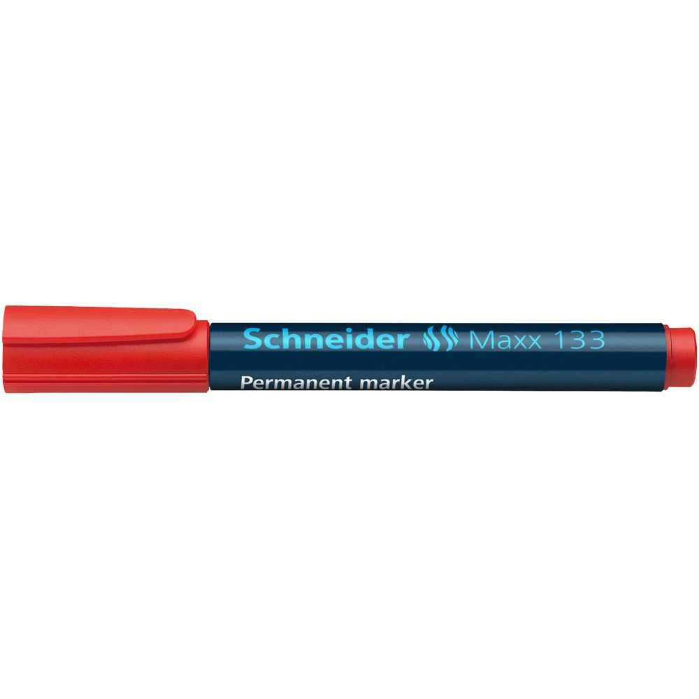 Schneder Žymeklis permanentinis Schneider Maxx 133, 1-4 mm, kirsta galvutė, raudonas 1213-023
