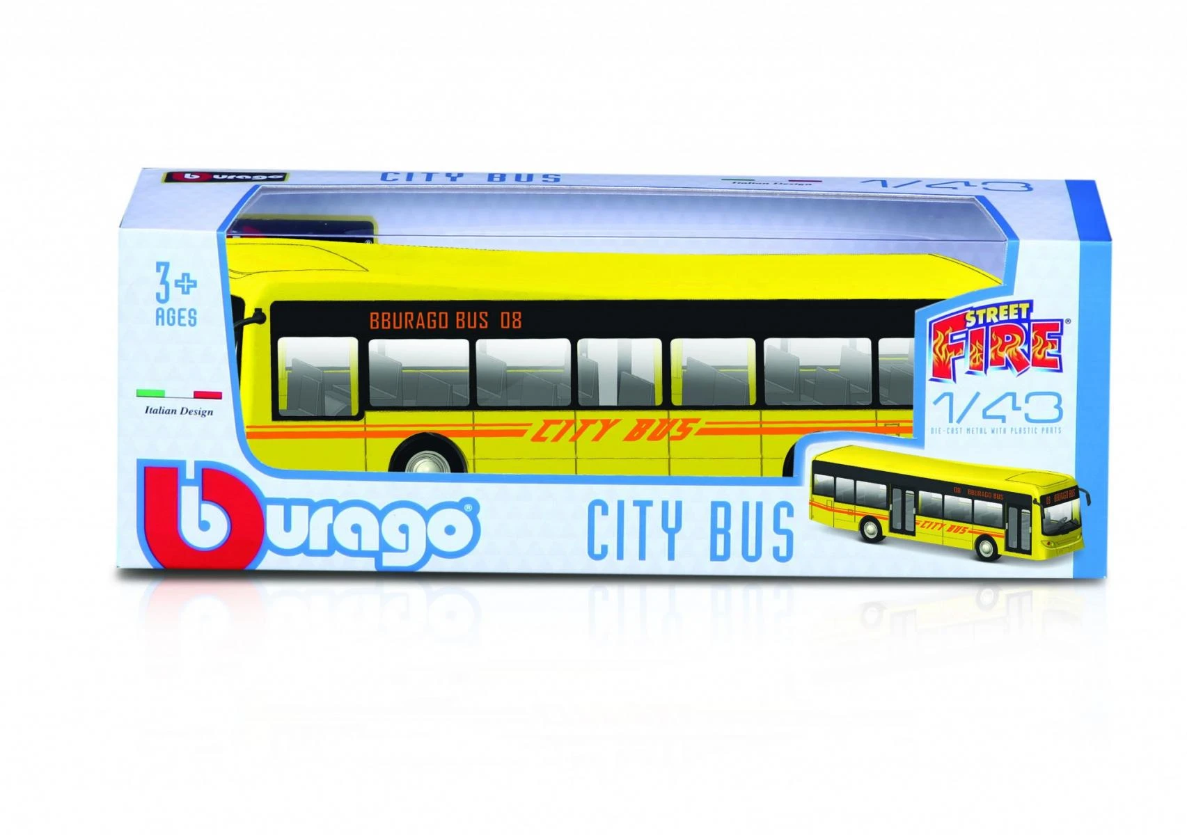 Bburago_Juni Bburago BURAGO autobusas City Bus, 19 cm, 18-32102
