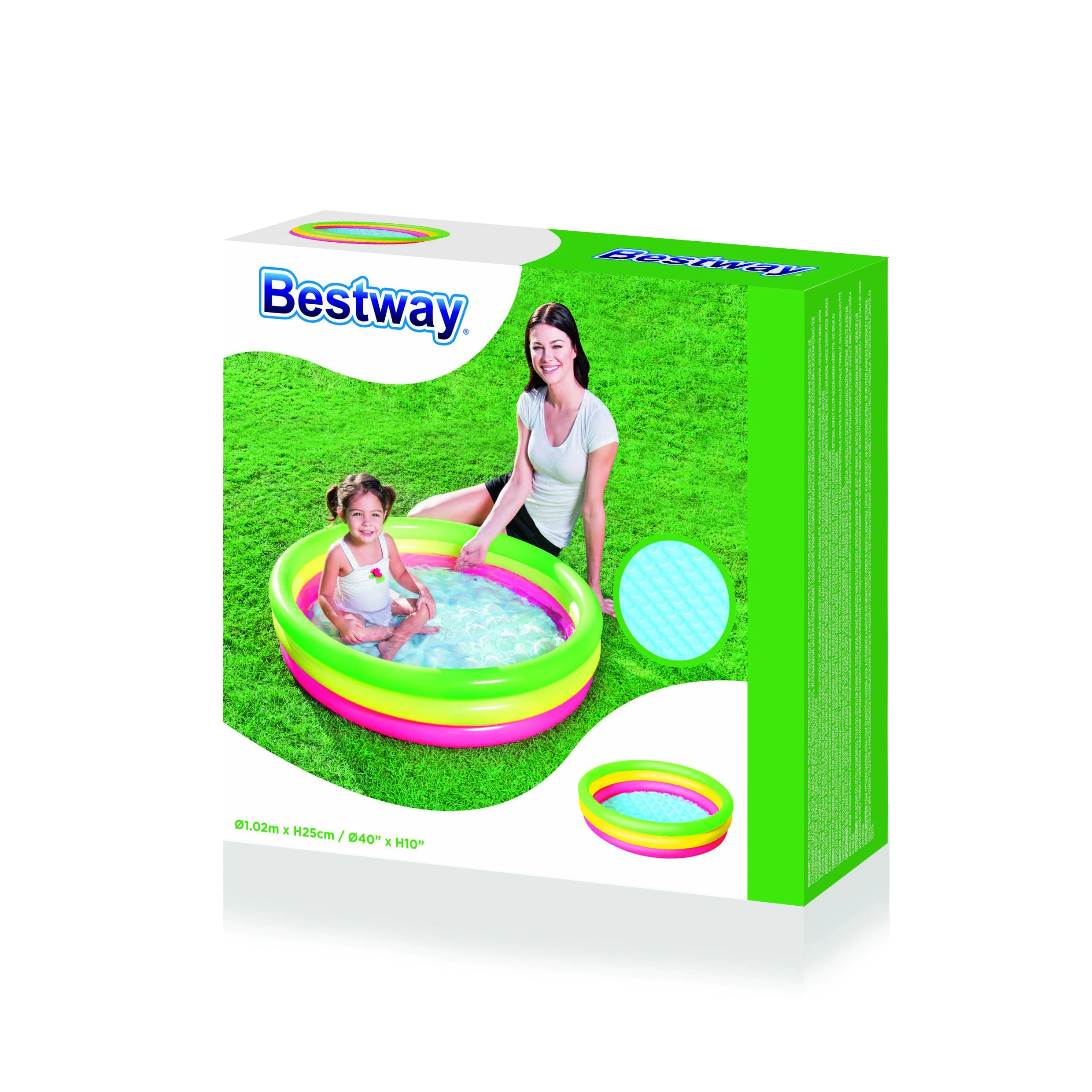 BESTWAY pripučiamas baseinas 102cm x 25cm, 51104
