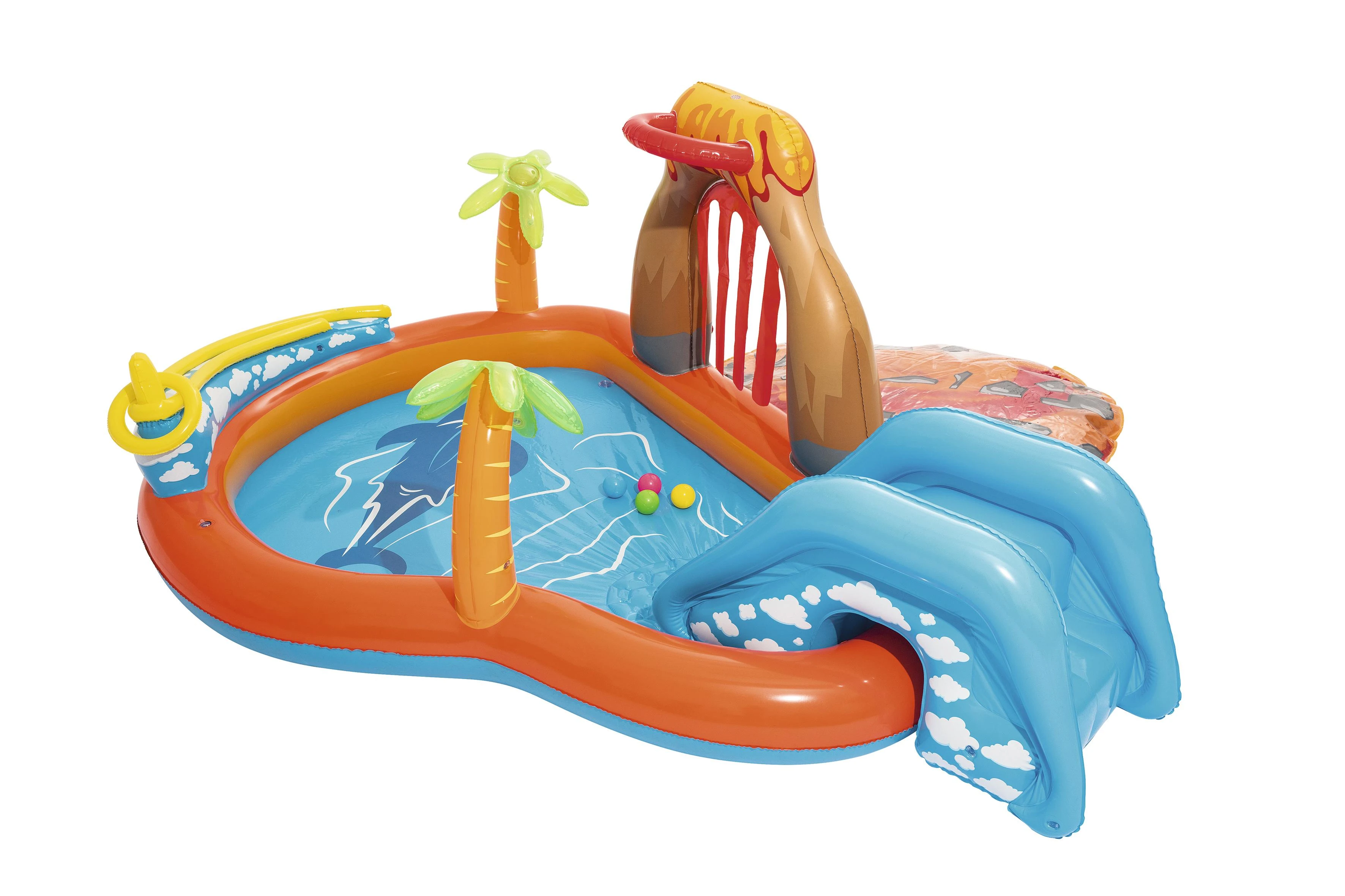 Bestway pripučiama žaidimų aikštelė - baseinas Ugnikalnis 265x265x104 cm (53069)