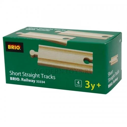 Ravensburger Brio geležinkelis BRIO mažų tiesių kelio detalių rinkinys, 33334