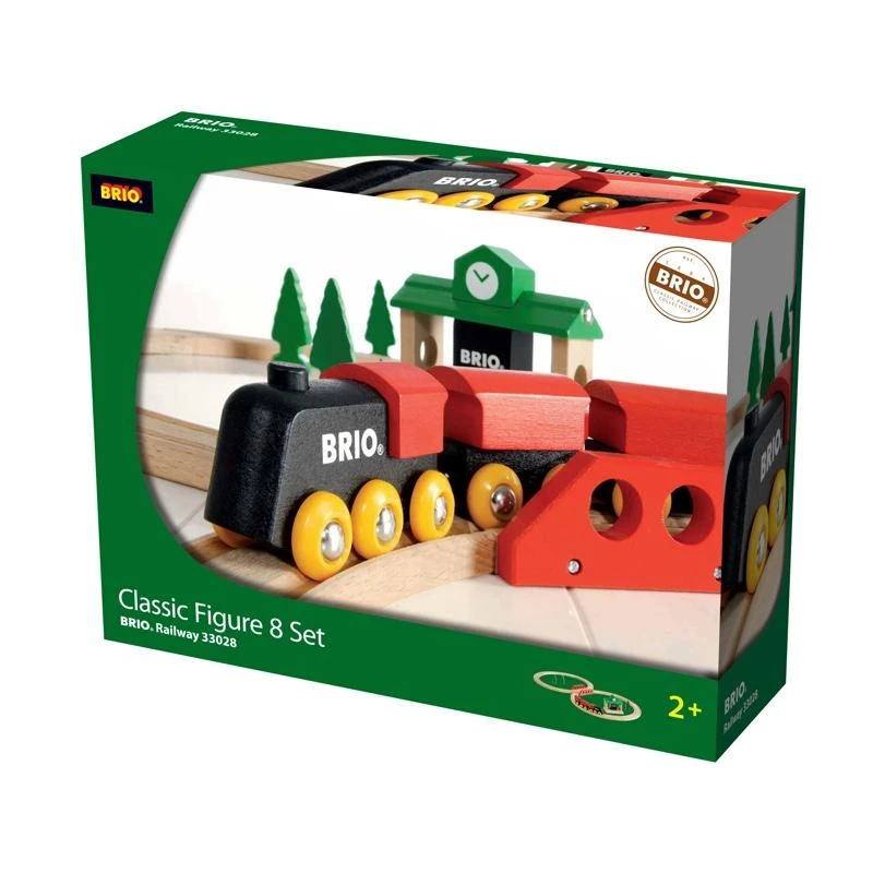Brio Railway BRIO traukinių rinkinys medinis, 8 dalys, 33028