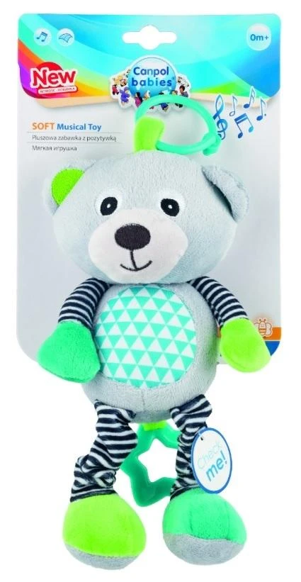 CANPOL BABIES pakabinamas muzikinis žaislas, Bears Grey 68/053_grey