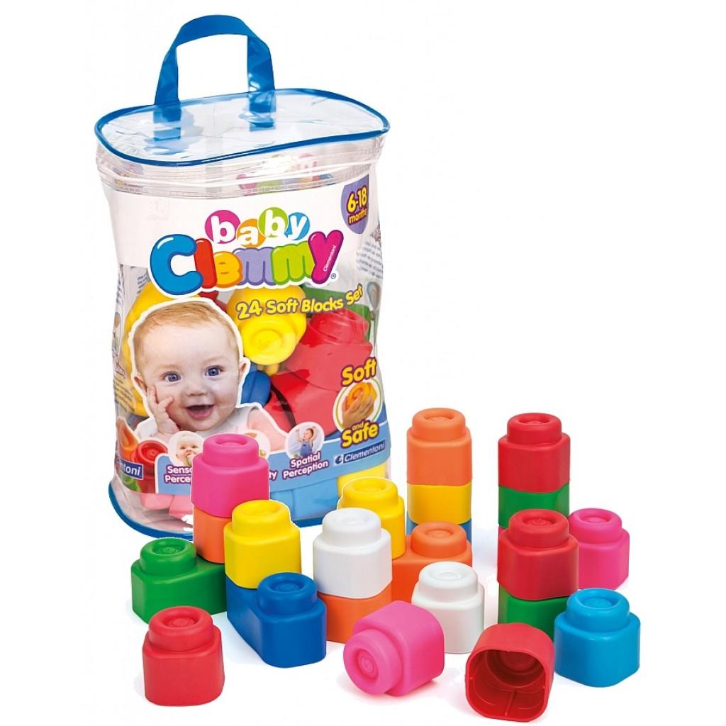 Clementoni CLEMMY kaladėlės Soft Bag 24 vnt,14889