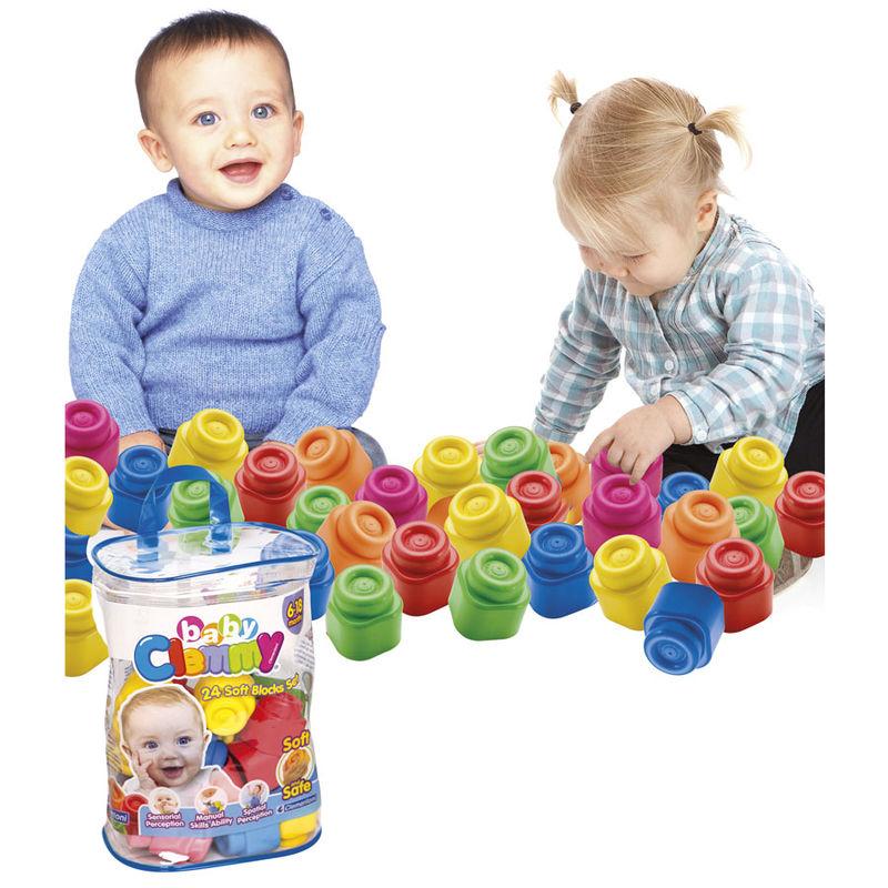 Clementoni CLEMMY kaladėlės Soft Bag 24 vnt,14889