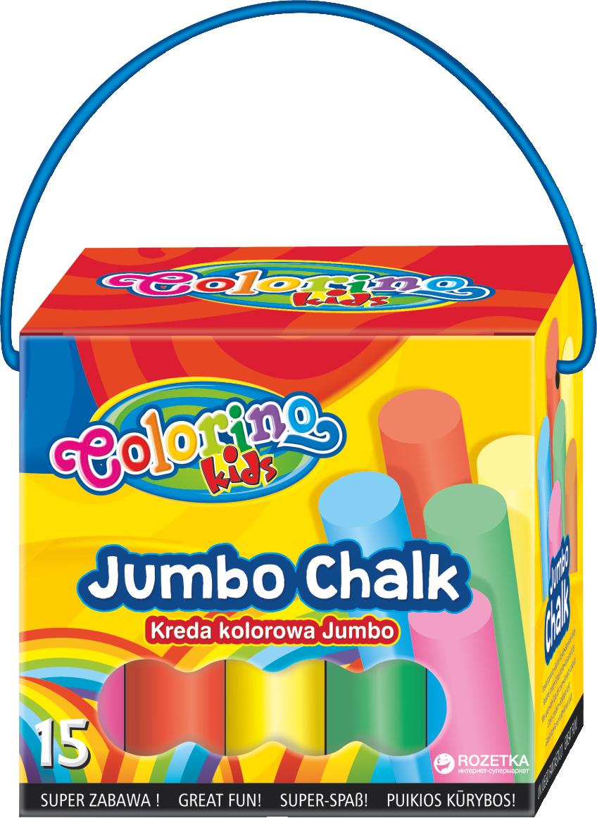 COLORINO CREATIVE JUMBO spalvota kreida dėžutėje su rankena 15 vnt, 65825PTR