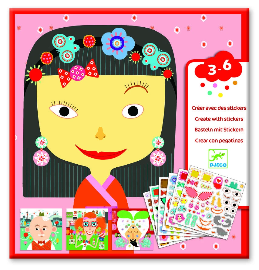 DJECO Kūrybiniai lipdukai Skirtingų rūšių, DJ08934 ( DJ08934 )