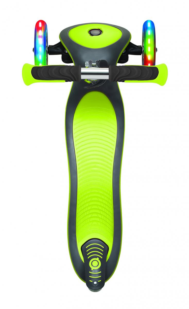 GLOBBER paspirtukas Elite Deluxe Lights, laimo žalios spalvos, 444-406