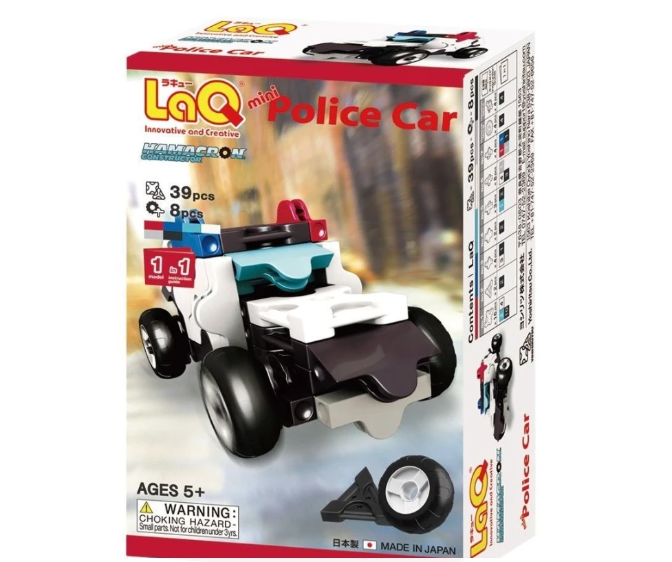 Yoshiritsu Japoniškas edukacinis konstruktorius LAQ HAMACRON Mini Police Car, nuo 3 m.
