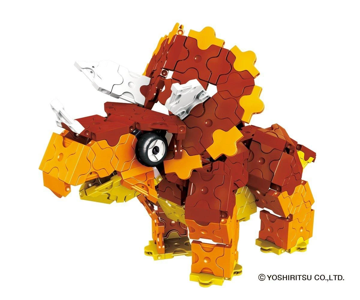 Yoshiritsu Japoniškas edukacinis konstruktorius LAQ DINOSAUR WORLD Triceratops & Pteranodon, nuo 3 m.