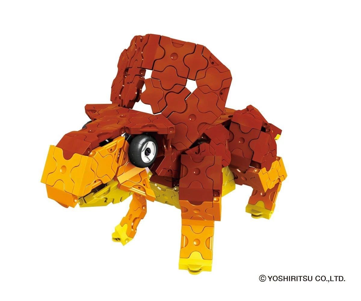 Yoshiritsu Japoniškas edukacinis konstruktorius LAQ DINOSAUR WORLD Triceratops & Pteranodon, nuo 3 m.