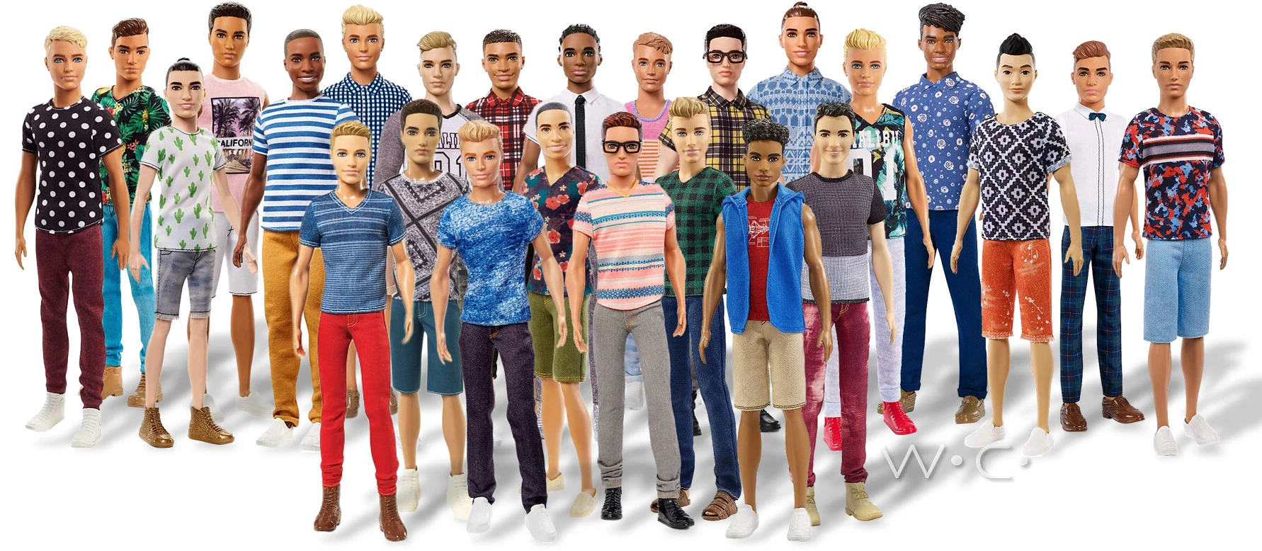 Mattel BARBIE Fashionistas lėlė Kenas, 3 asort, DWK44