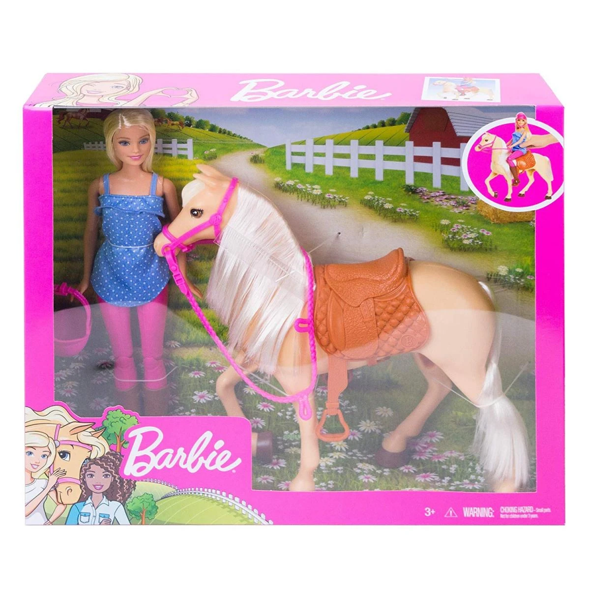 Mattel BARBIE lėlė ir jos žirgas, FXH13