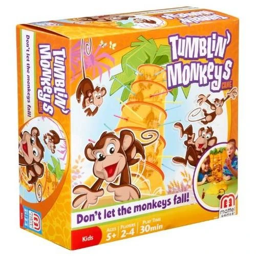Mattel stalo žaidimas Beždžionėlės akrobatės Tumblin' Monkeys 52563