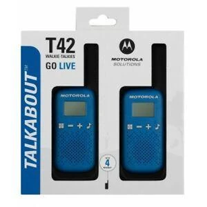 Radijo stotelė - racija MOTOROLA Talkabout T42 Mėlyna 2 vnt. aprašymas - Prekės nuotrauka