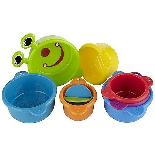 MUNCHKINsujungiami vonios žaisliukai 10vnt. Caterpillar spillers 9m+ 011027