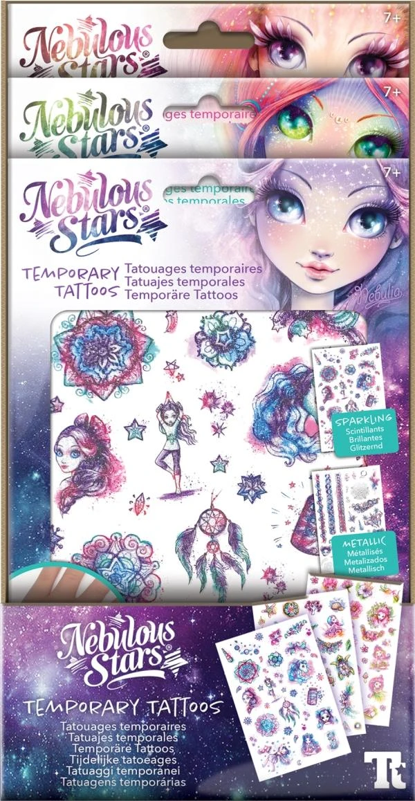 NEBULOUS STARS rinkinys Temporary Tattoos - Asst., 11410