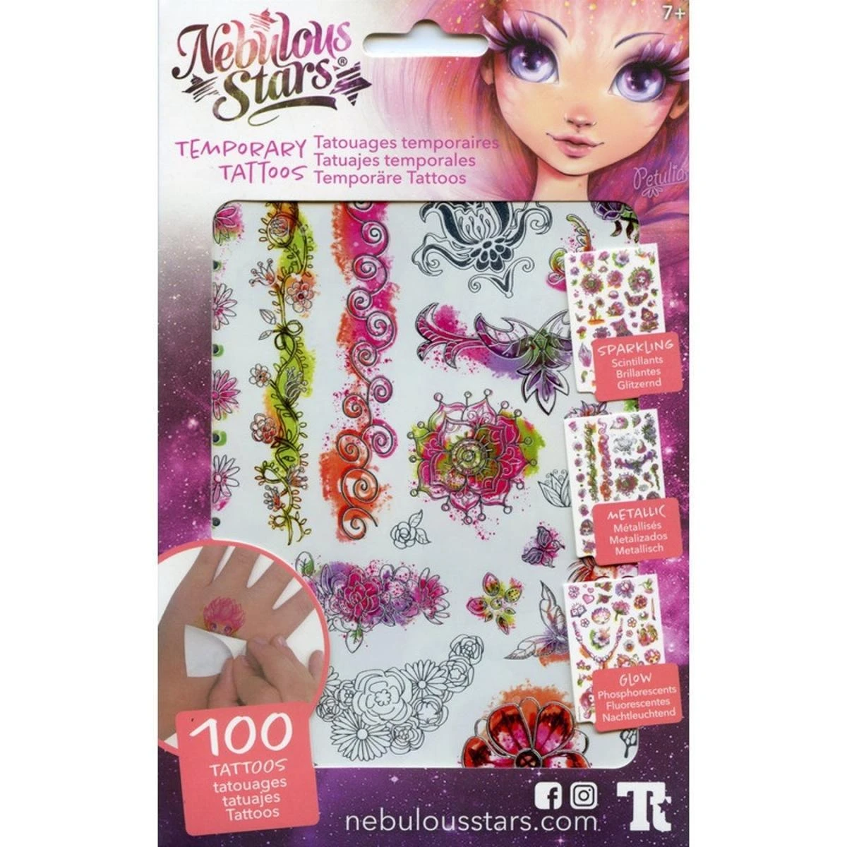 NEBULOUS STARS rinkinys Temporary Tattoos - Asst., 11410