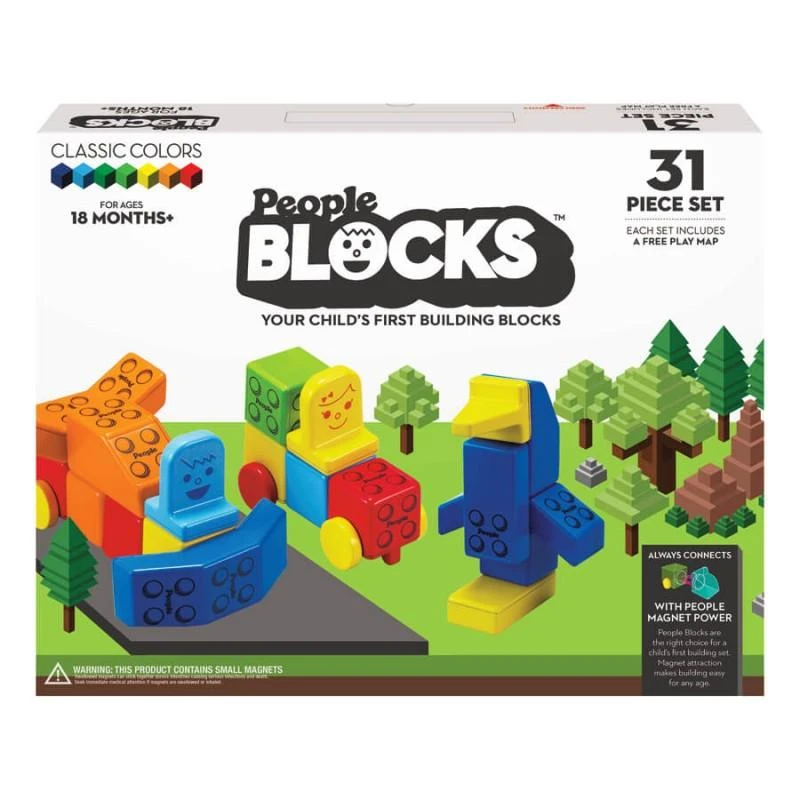 Teka PEOPLE BLOCKS Klasikinis magnetinių kaladėlių rinkinys, PB320