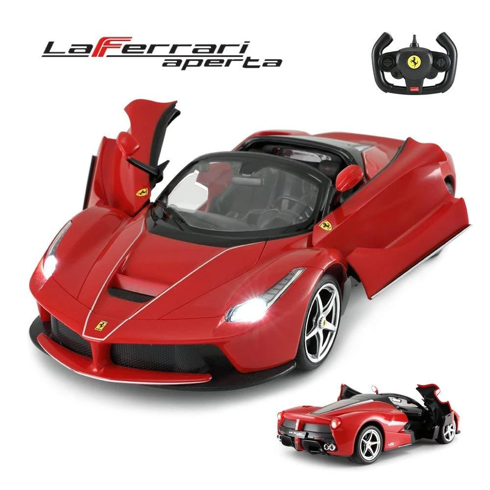 Nuotoliniu būdu valdomas 1:14 automodelis RASTAR R/C Ferrari LaFerrari Aperta, juodas