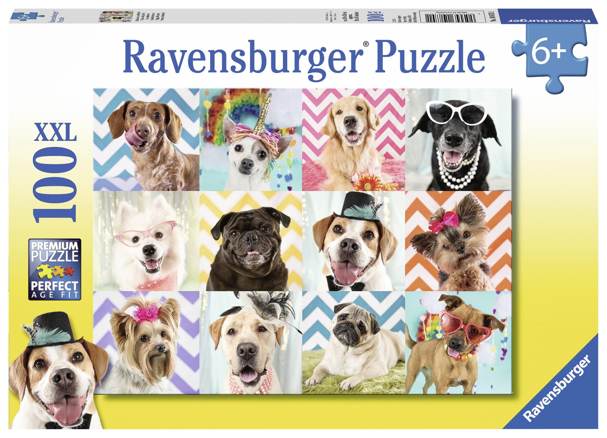 Ravensburger Dėlionė 100 vnt. - Linksmi šuniukai aprašymas - Prekės nuotrauka