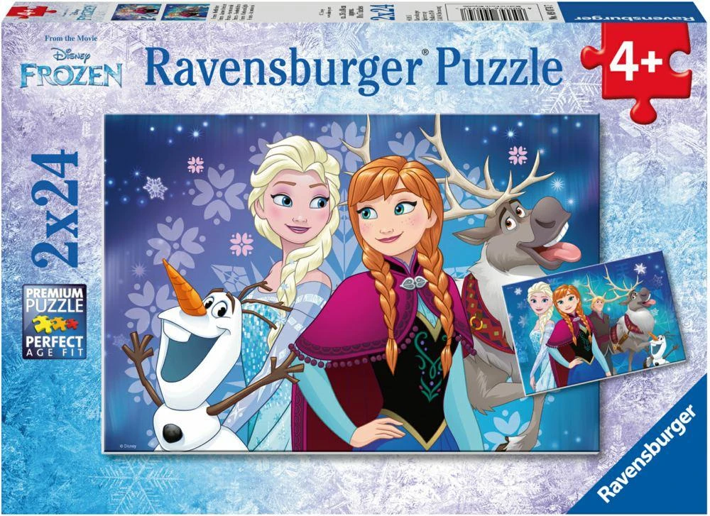 Ravensburger Dėlionė 2x24 vnt. - Frozen: Šiaurės pašvaistė aprašymas - Prekės nuotrauka