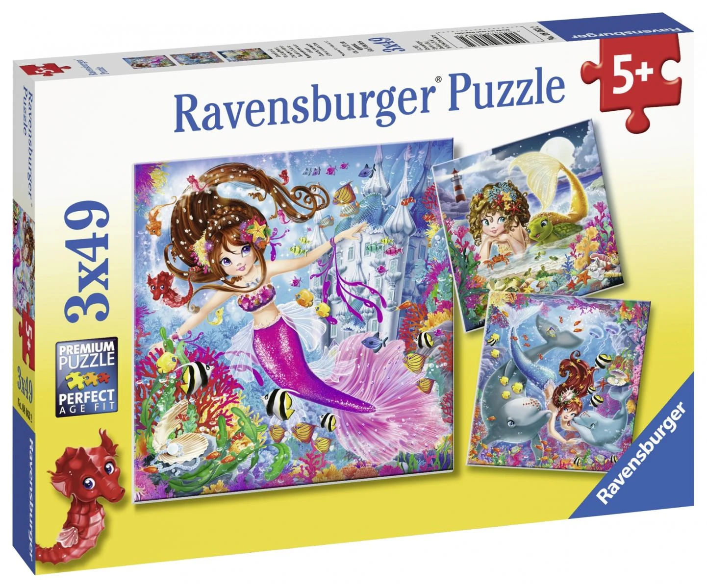 Ravensburger Dėlionė 3x49 vnt. - Žavios undinėlės