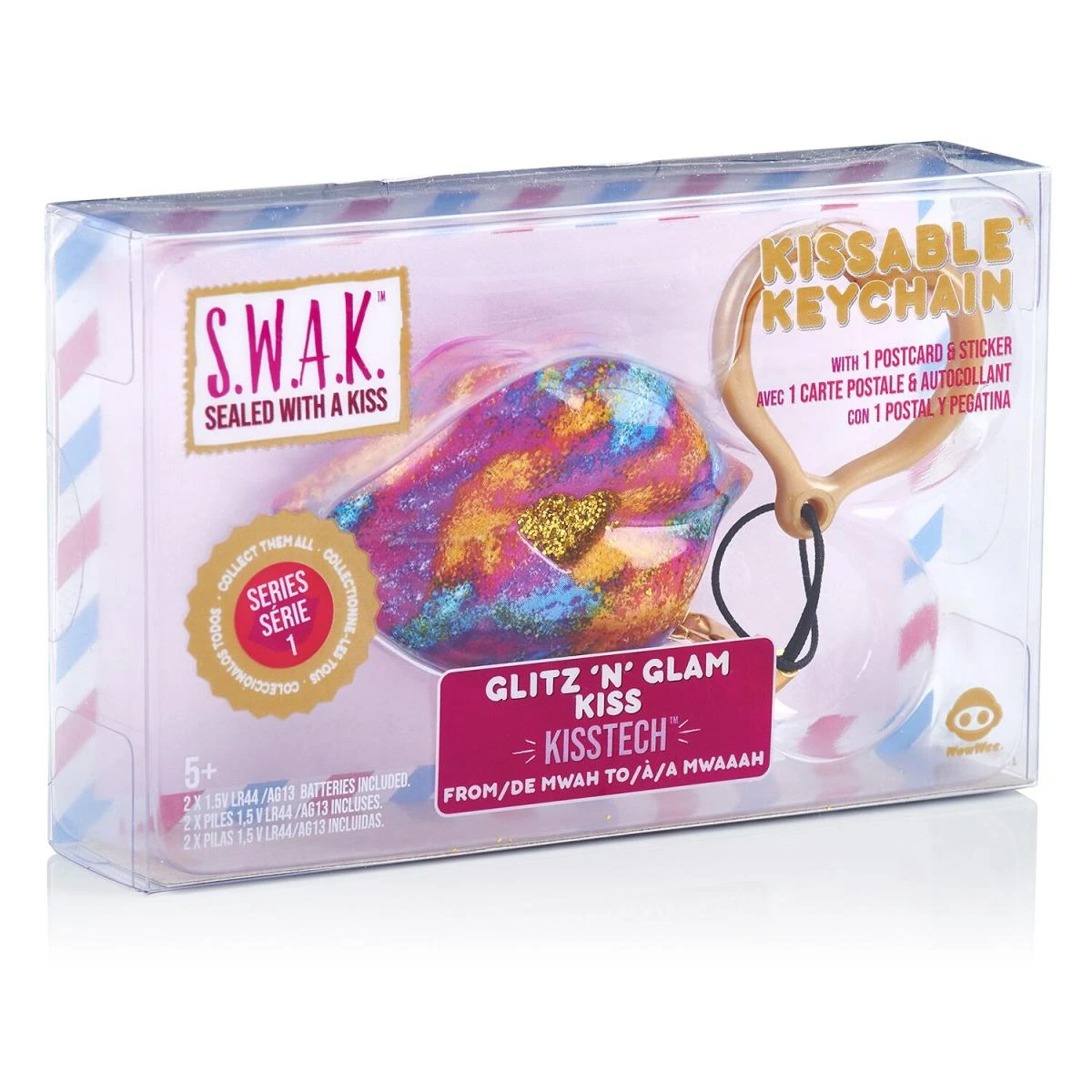 S.W.A.K. raktų pakabukas su garsu Glitz Glam Kiss 4119