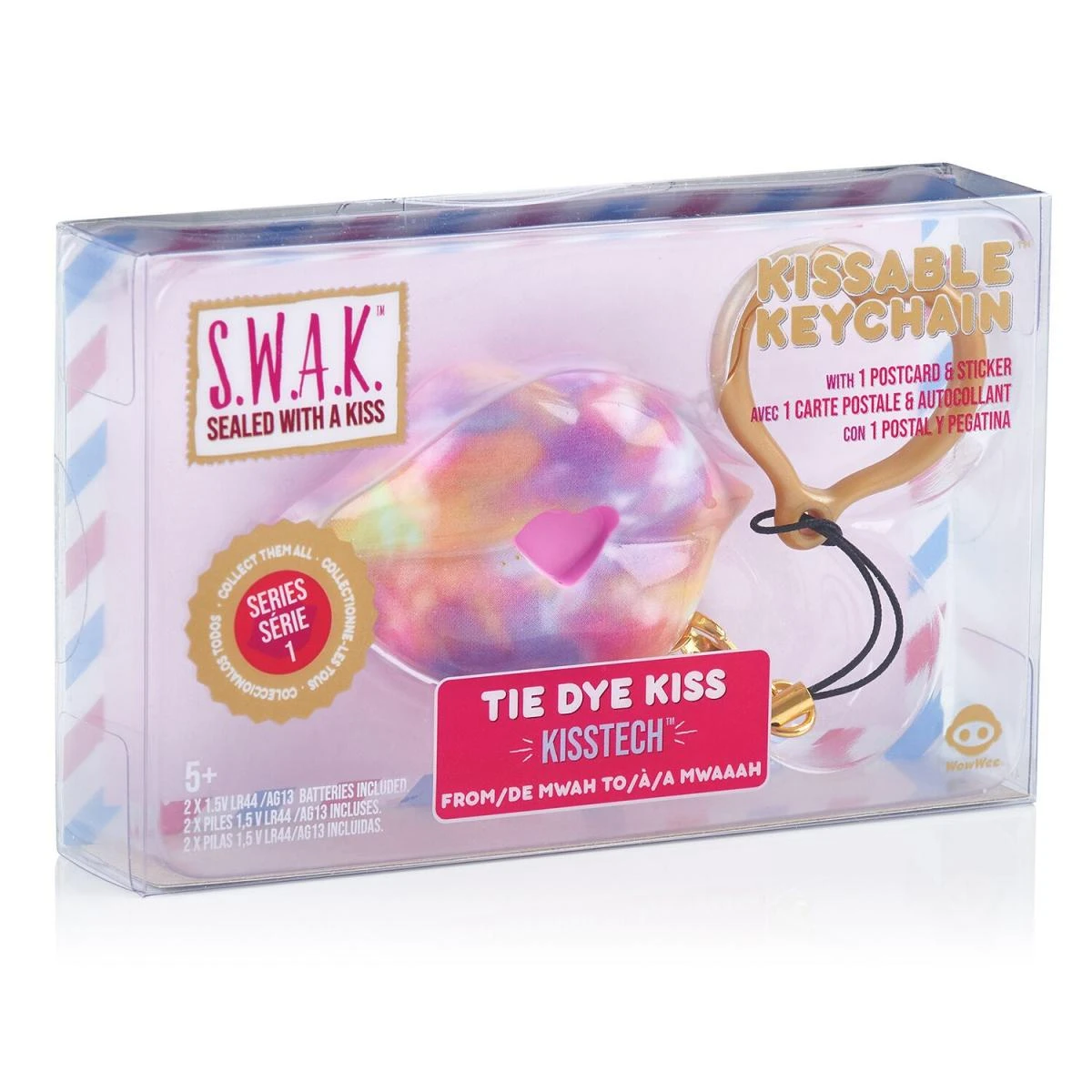 S.W.A.K. raktų pakabukas su garsu Tie-Dye Kiss, 4113