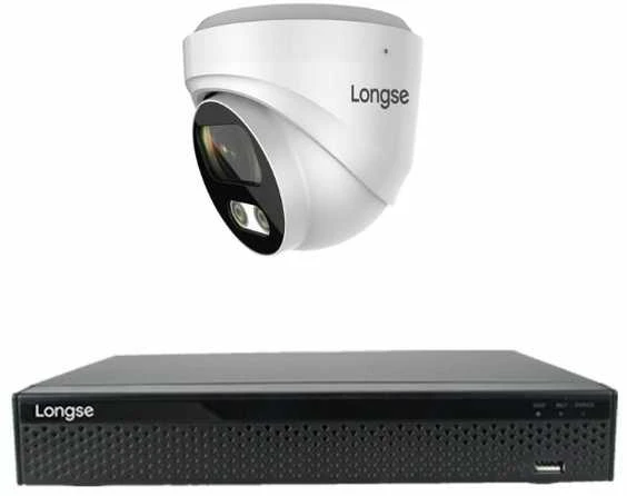 4 megapikselių raiškos IP kamerų komplektas Longse - 1- 4 kameros CMSBFG400/A, POE, Kamerų kiekis: 1, Vaizdo ir maitinimo kabeliai: Be kabelių